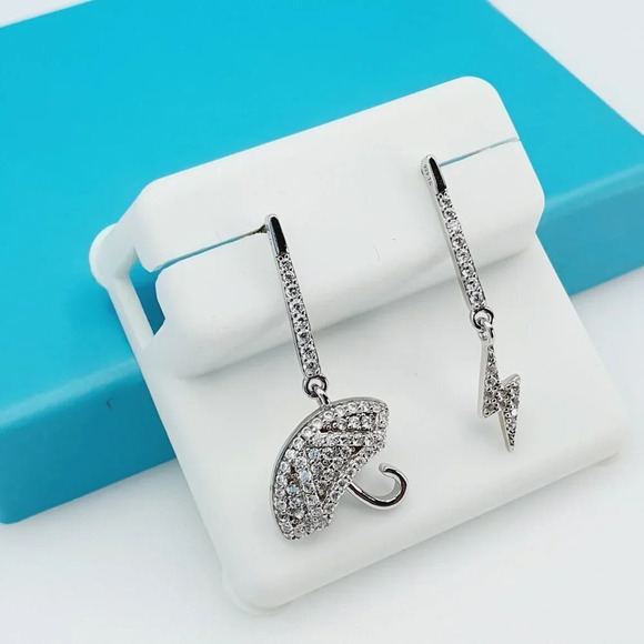 "925 Sterling Silver CZ Beautiful Earrings for Women, 1USPAR4260 - Picture 3 of 11